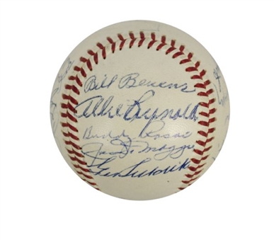 1960s New York Yankees Old-Timers Game Signed A.L. Baseball (22 Signatures including DiMaggio)